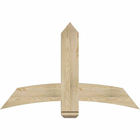 Ekena Millwork Bellingham Rough Sawn Timber Gable Bracket, Douglas Fir, 48"W x 30"H x 4"D x 6"F, 15/12 Pitch GBW048X30X0406BEL00RDF